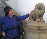 Jo Walton with Lion