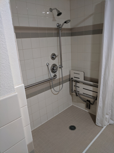 ADA compliant room shower